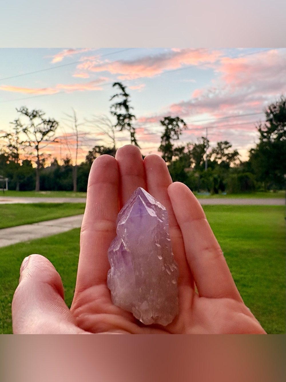 Natural Amethyst Crystal Point - Light Purple